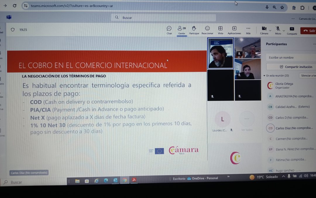 La Cámara de Toledo apoya a las empresas castellanomanchegas para su internacionalización a través de la Red Enterprise Europe Network